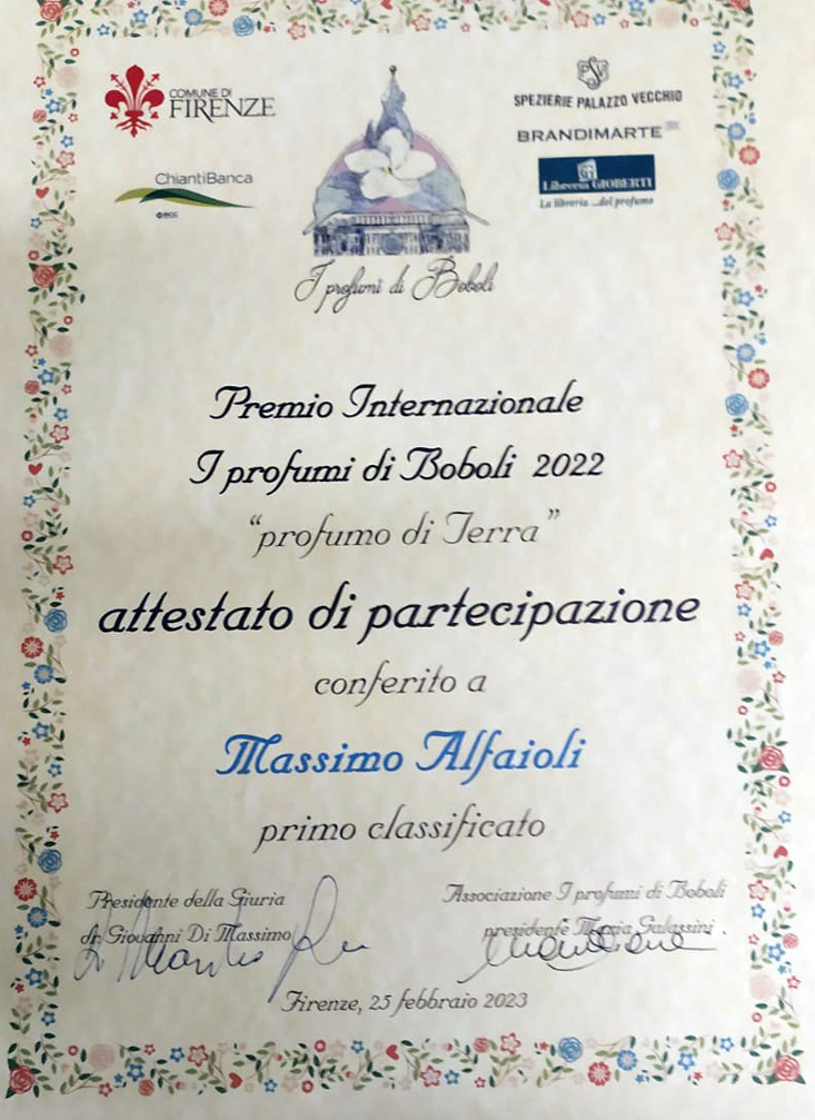 profumo di terra attestato